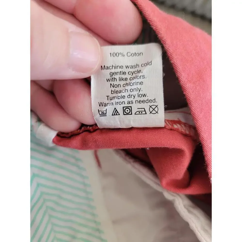 J Crew size 2 rusty coral cotton broken in chino shorts - Picture 5 of 5